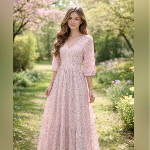 H&M - Floral Maxi Dress - Size Small